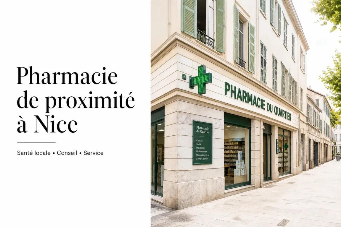 Pharmacie de la liberation nice en façade de quartier à Nice