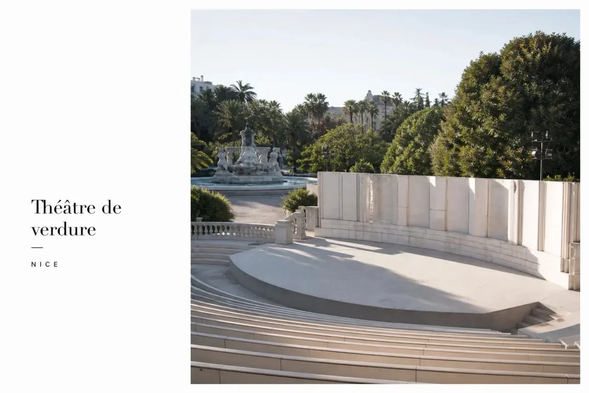 Nice jardin albert 1er avec le théâtre de verdure et la fontaine des Tritons