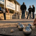 Pétanque Nice : cochonnet et boules sur un terrain, club pétanque