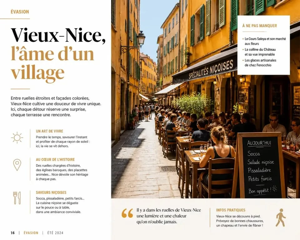Restaurant Vieux-Nice avec terrasse dans une ruelle typique