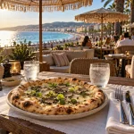 Restaurant italien Nice promenade des Anglais, terrasse face à la mer